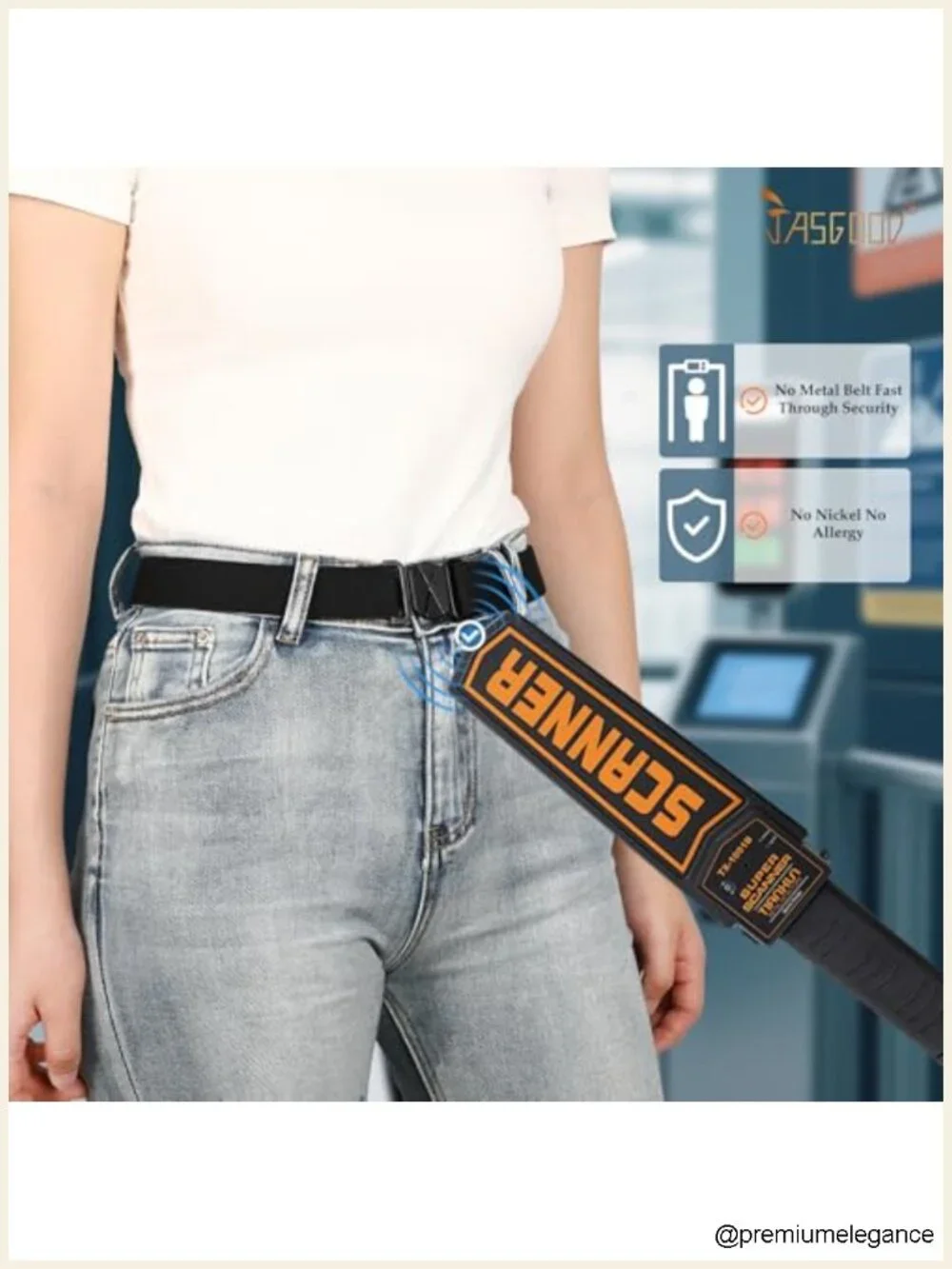 No Show Stretch Belt Flat Buckle Elastic Web Belt for Jeans Pants Dresses